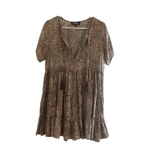 50. Lulu’s Dress | Size L | Wildest Heart Leopard Babydoll Dress